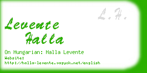 levente halla business card